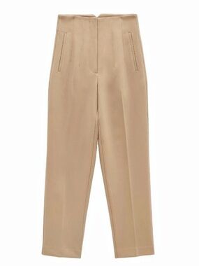 Zara High Waist Trousers in Khaki 
Size XL